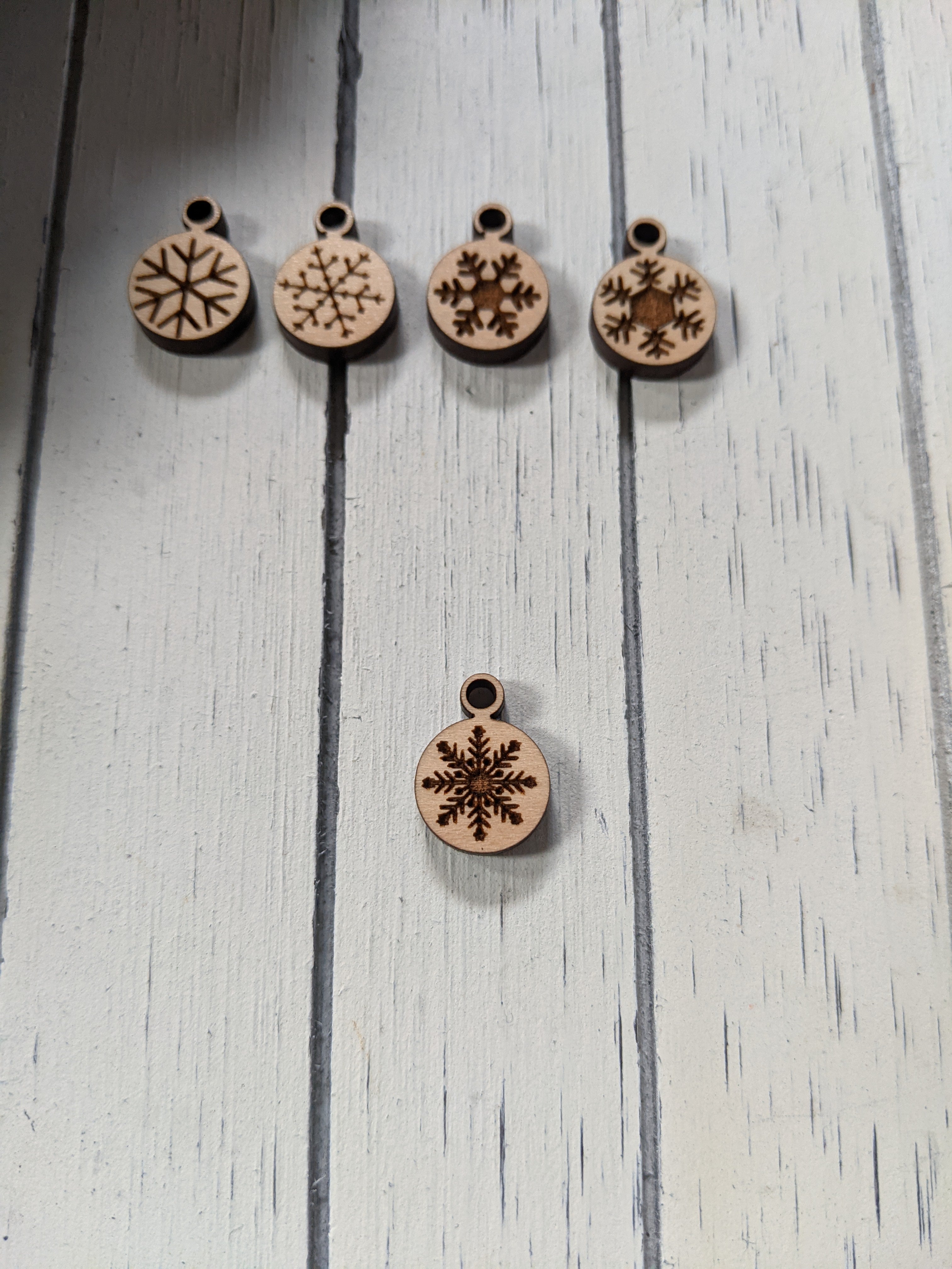 Snowflake Stitch Marker Set - Birch Hollow Fibers